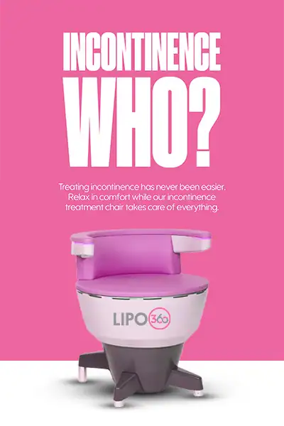 LIPO360 EMS Chair Can Help with Urinary Incontinence 2 Image of a urinary incontinence treatment seat Northolt